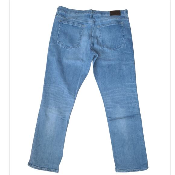 J. Crew Mercantile Straight Leg Jeans Men 36 X 30 Blue Light Wash Normcore - Picture 3 of 14